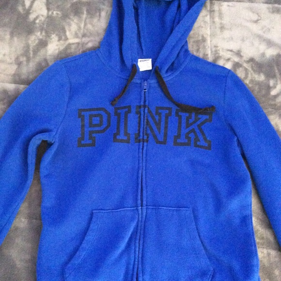 pink and blue hoodie